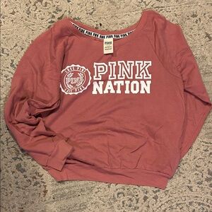PINK Nation Logo Sweatshirt - Dusty Rose